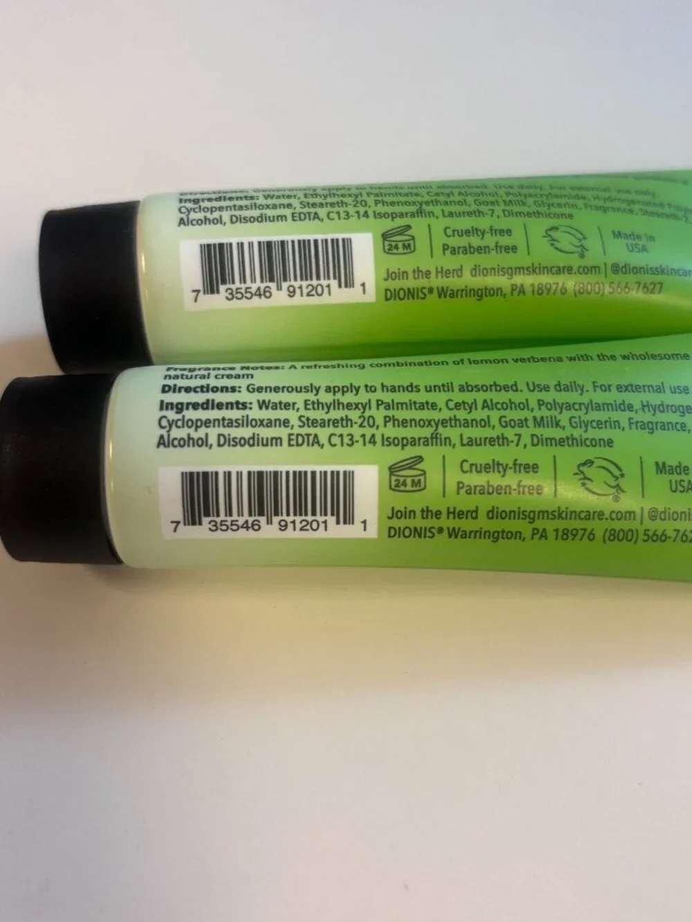 Dionis Goat Milk Skincare Verbena and Cream Scent Hand Cream 1 oz - SINGLE